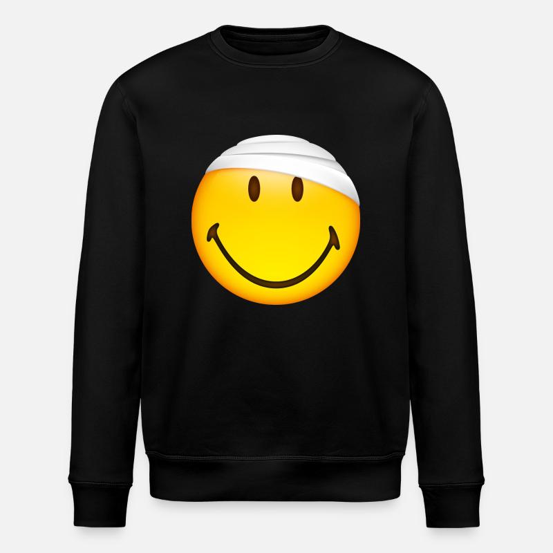Smiley Injured - Sweat bio ROLLER Stanley/Stella Unisexe - noir
