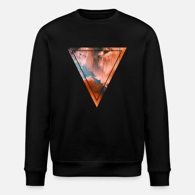 Glitched Clouds - Stanley/Stella ROLLER Unisex Organic Sweatshirt - black