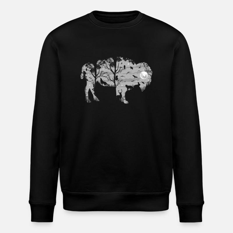 Bison sauvage - Sweat bio ROLLER Stanley/Stella Unisexe - noir