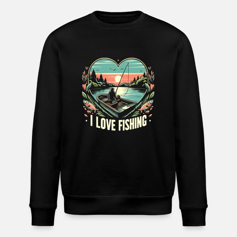 J’adore la pêche - Sweat bio ROLLER Stanley/Stella Unisexe - noir