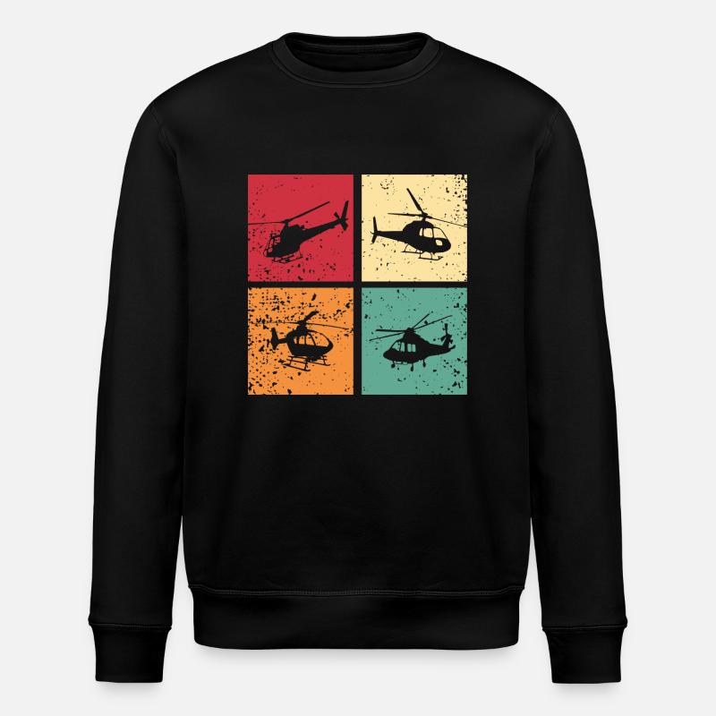 Hélicoptère Hélicoptère Cadeau Rétro - Sweat bio ROLLER Stanley/Stella Unisexe - noir