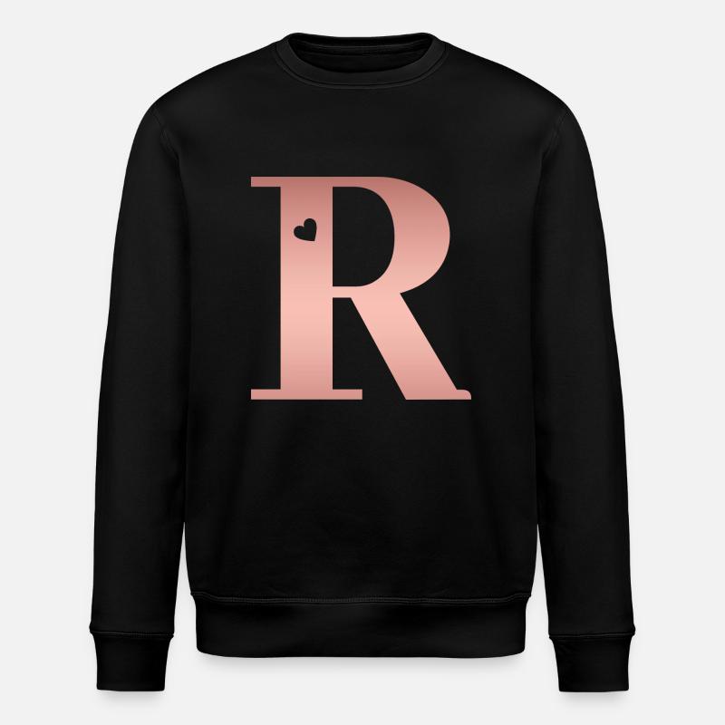 Buchstabe R Roségold - Stanley/Stella Unisex Bio-Sweatshirt ROLLER - Schwarz