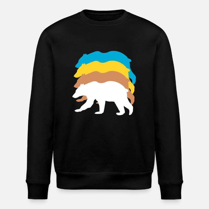 Polar bears - Stanley/Stella ROLLER Unisex Organic Sweatshirt - black