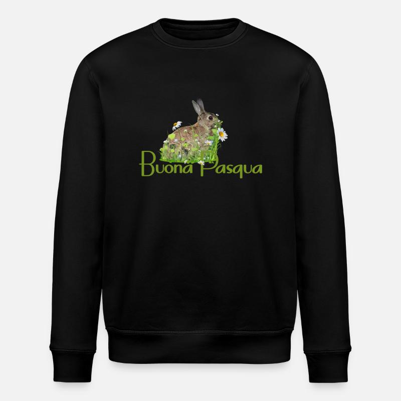 Frohe Ostern - Stanley/Stella Unisex Bio-Sweatshirt ROLLER - Schwarz