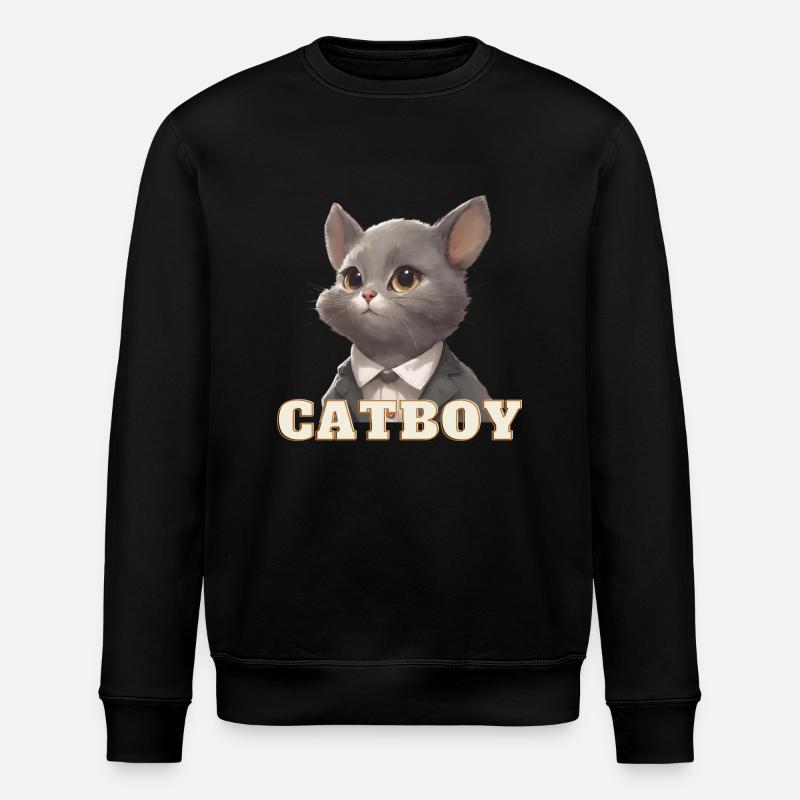 Katze - Stanley/Stella Unisex Bio-Sweatshirt ROLLER - Schwarz