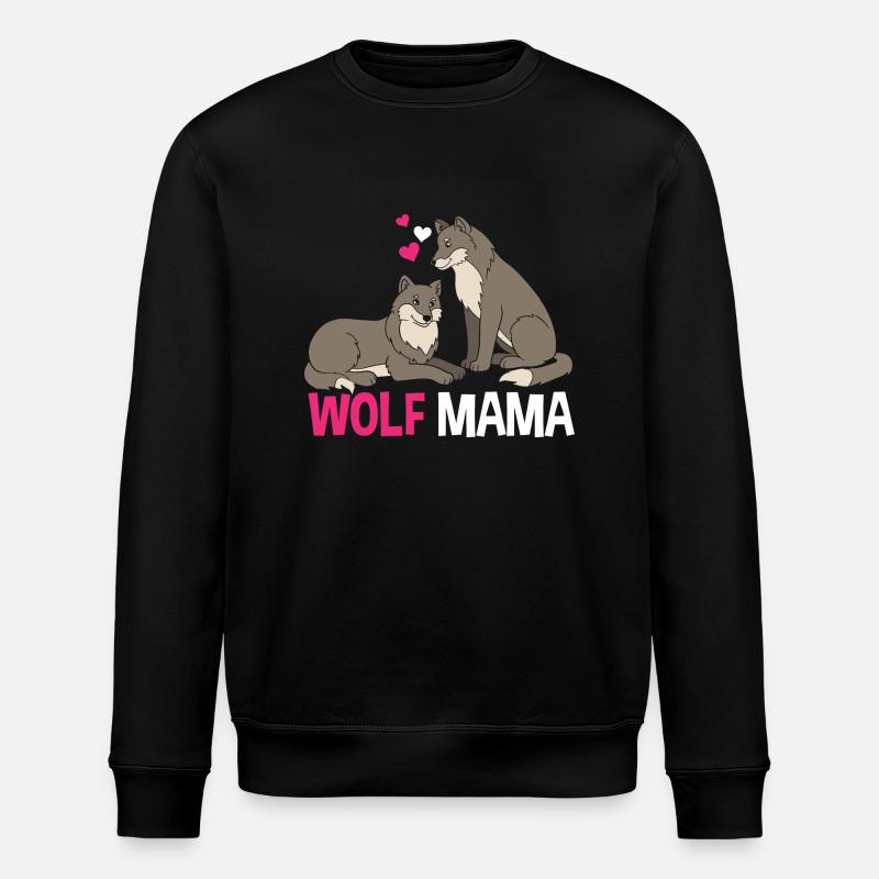 Wolf Mama - Stanley/Stella Unisex Bio-Sweatshirt ROLLER - Schwarz