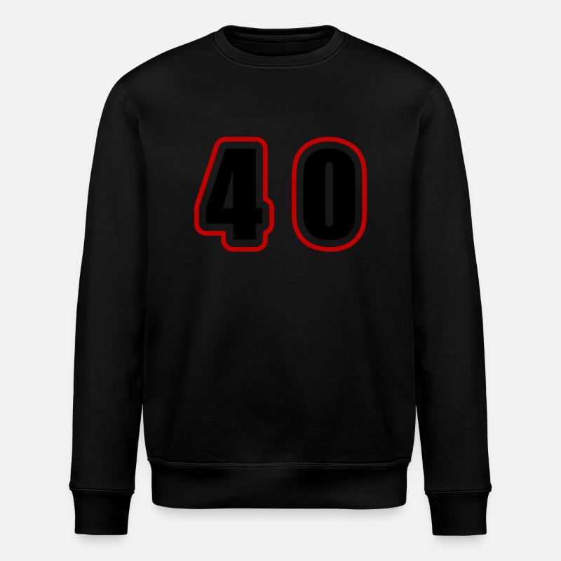 40 Zahl College - Stanley/Stella Unisex Bio-Sweatshirt ROLLER - Schwarz