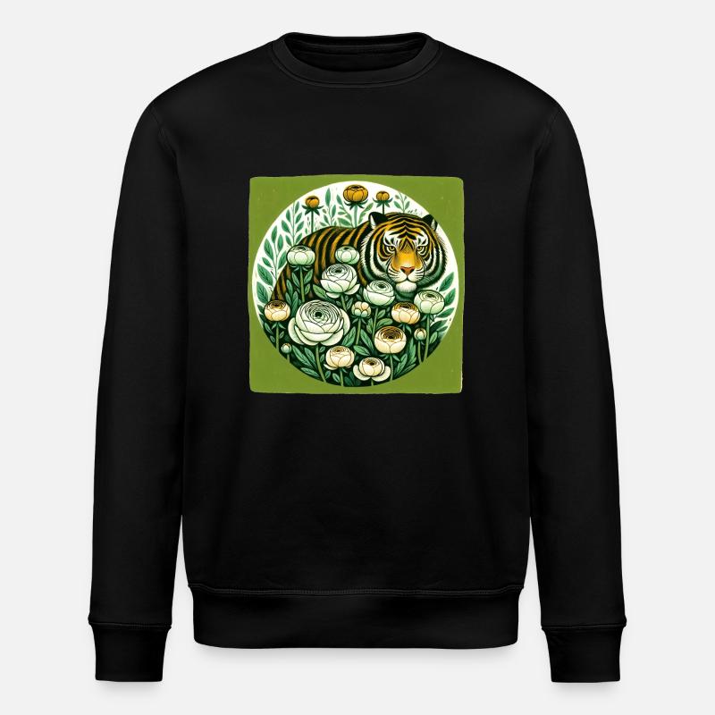 Retro-Tiger - Stanley/Stella Unisex Bio-Sweatshirt ROLLER - Schwarz