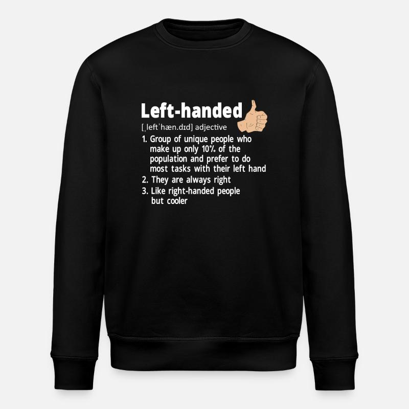 Linkshänder - Stanley/Stella Unisex Bio-Sweatshirt ROLLER - Schwarz
