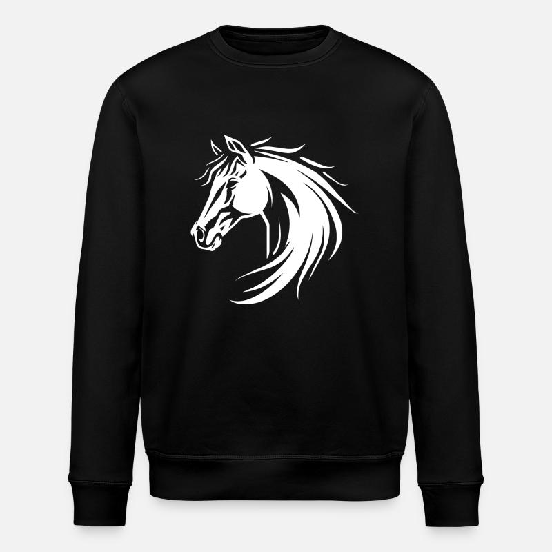 Hest - Stanley/Stella økologisk unisex-sweatshirt ROLLER - sort