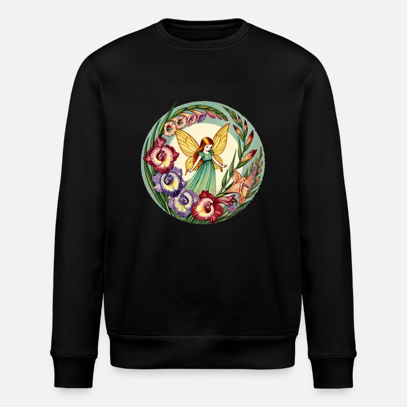 Gladiolen-Fee - Stanley/Stella Unisex Bio-Sweatshirt ROLLER - Schwarz