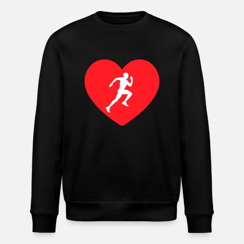 Ich liebe das Laufen - Stanley/Stella Unisex Bio-Sweatshirt ROLLER - Schwarz