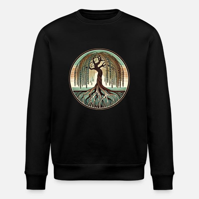 Weeping Willow - Stanley/Stella ROLLER Unisex Organic Sweatshirt - black
