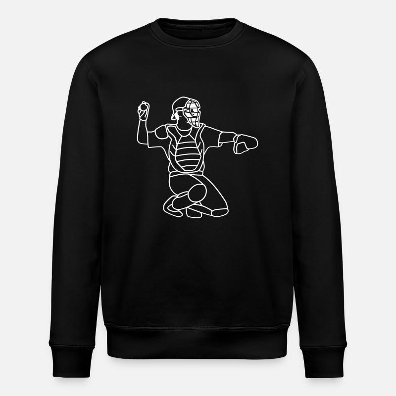 Baseball Pitcher Windup Set - Stanley/Stella ROLLER Unisex Organic Sweatshirt - black