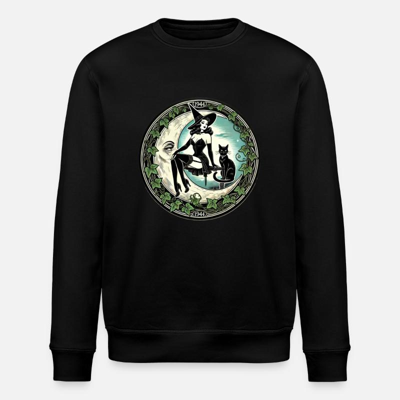 Pinup Hexe - Stanley/Stella Unisex Bio-Sweatshirt ROLLER - Schwarz