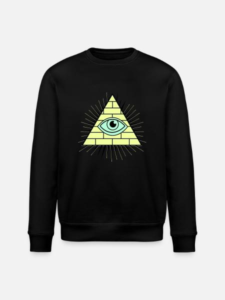 Illuminati Pyramide - Stanley/Stella Unisex Bio-Sweatshirt ROLLER - Schwarz