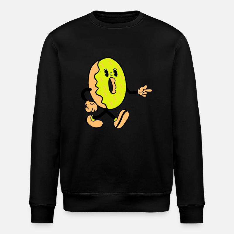 Donut Comic Funny - Stanley/Stella ROLLER Unisex Organic Sweatshirt - black