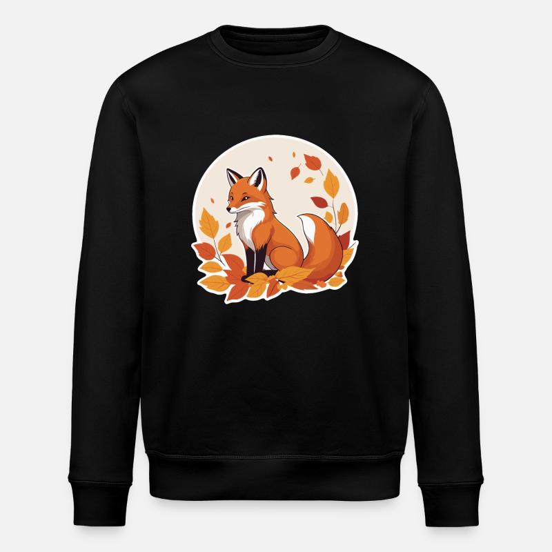 Fuchs im Herbst #1 - Stanley/Stella Unisex Bio-Sweatshirt ROLLER - Schwarz