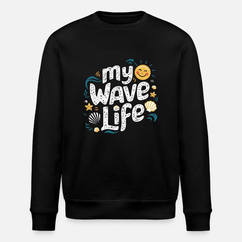 My wave life - Sweat bio ROLLER Stanley/Stella Unisexe - noir