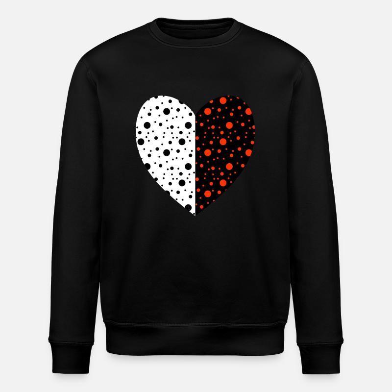 Herz - Stanley/Stella Unisex Bio-Sweatshirt ROLLER - Schwarz