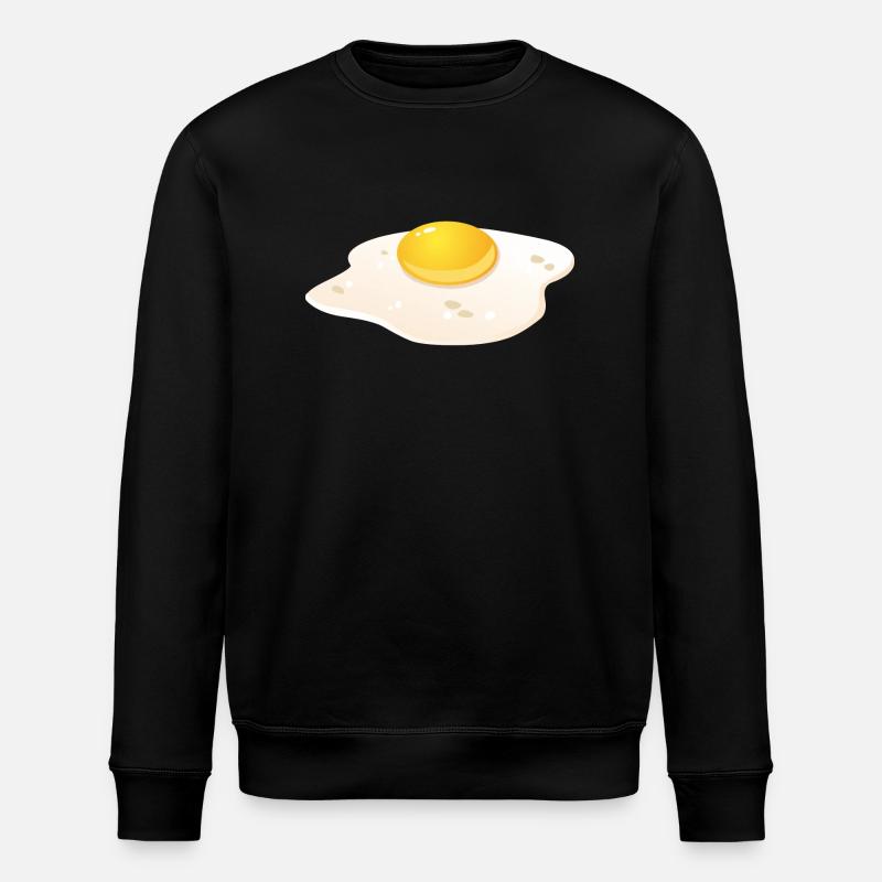 Spiegelei Frühstück - Stanley/Stella Unisex Bio-Sweatshirt ROLLER - Schwarz