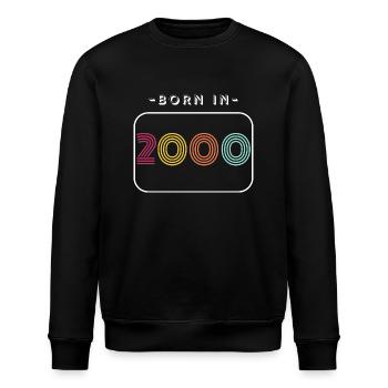 Vintage date of birth 2000 - Stanley/Stella ROLLER Unisex Organic Sweatshirt - black - Front - Nik (191cm)
