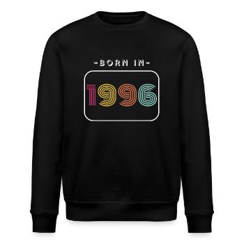 Vintage date of birth 1996 - Stanley/Stella ROLLER Unisex Organic Sweatshirt - black - Front - Nik (191cm)