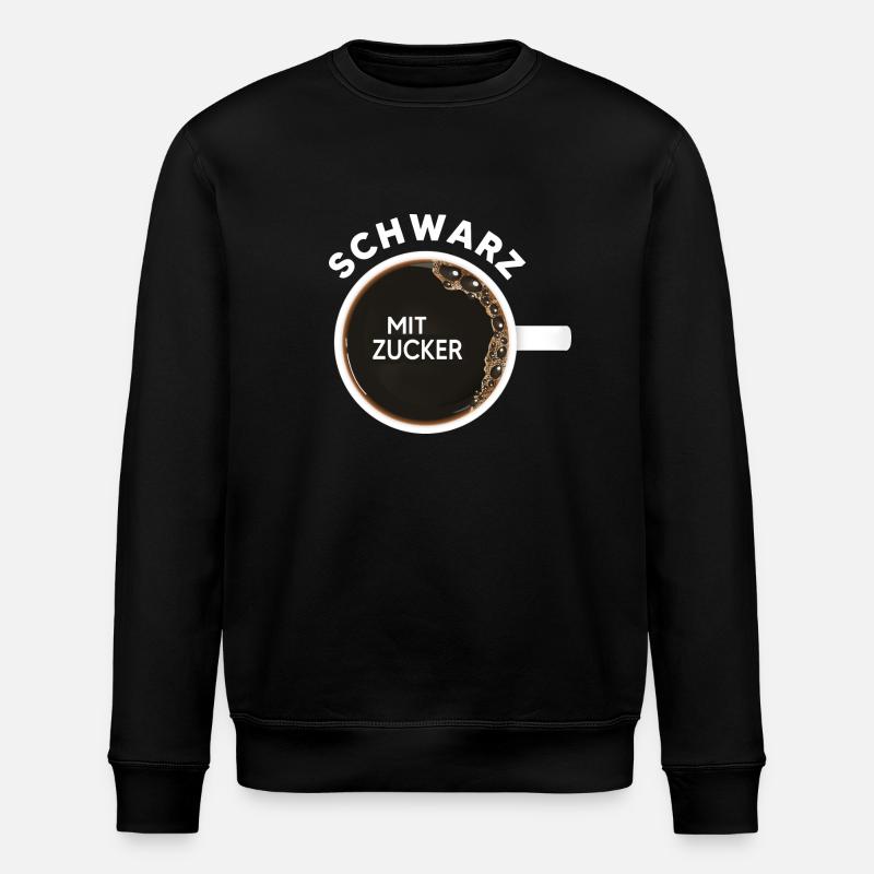 schwarzer Kaffee Kaffeetasse Kaffeetrinker - Stanley/Stella Unisex Bio-Sweatshirt ROLLER - Schwarz