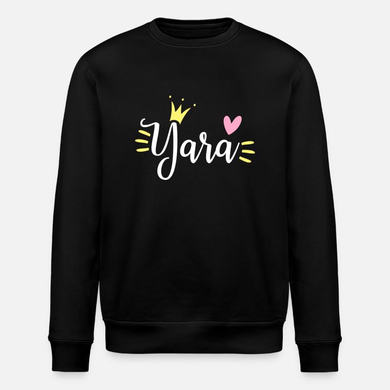 Yara Name Crown - Stanley/Stella ROLLER Unisex Organic Sweatshirt - black