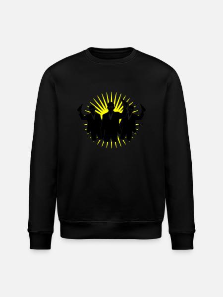 Drunk Party Booze Silhouette - Stanley/Stella ROLLER Unisex Organic Sweatshirt - black