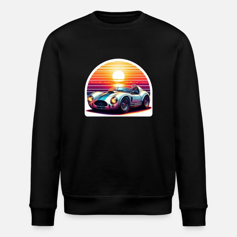 Oldtimer Sonnenuntergang - Stanley/Stella Unisex Bio-Sweatshirt ROLLER - Schwarz