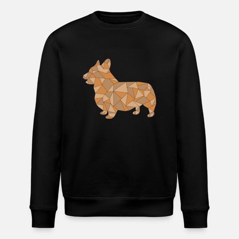 CORGI geometrisch - Stanley/Stella Unisex Bio-Sweatshirt ROLLER - Schwarz