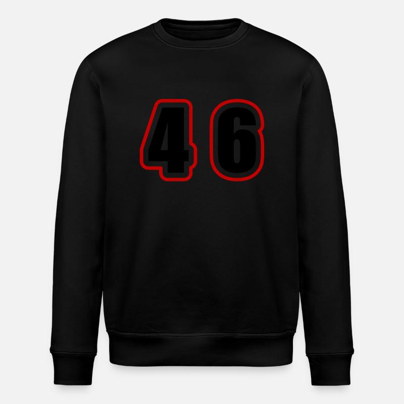 46 Zahl College - Stanley/Stella Unisex Bio-Sweatshirt ROLLER - Schwarz