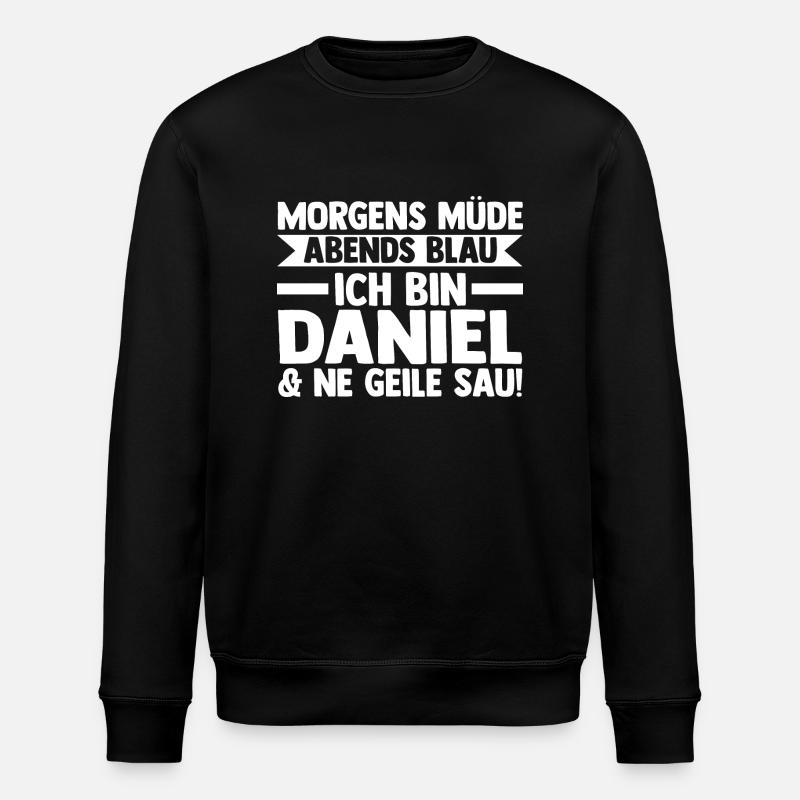 Prénom Daniel - Sweat bio ROLLER Stanley/Stella Unisexe - noir