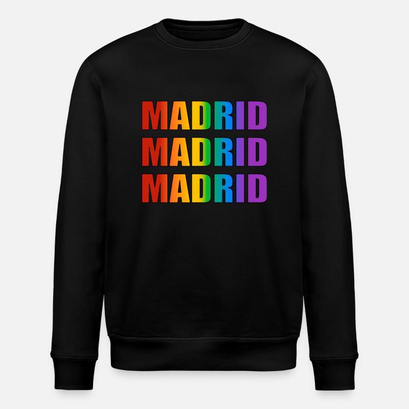 Madrid LGBTQ-Stolz - Stanley/Stella Unisex Bio-Sweatshirt ROLLER - Schwarz