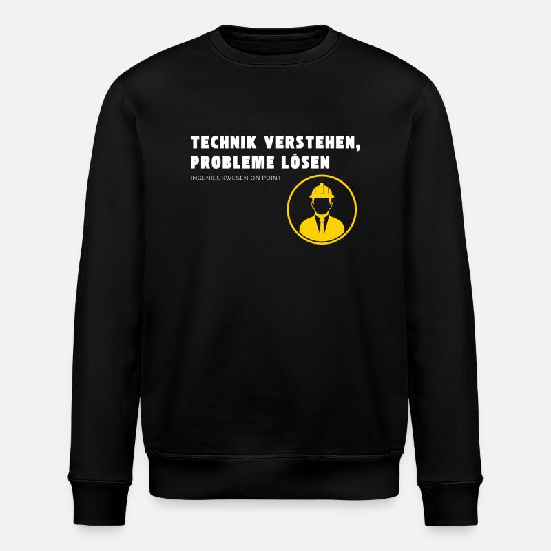 Understanding technology, solving problems Engineering . - Stanley/Stella ROLLER Unisex Organic Sweatshirt - black