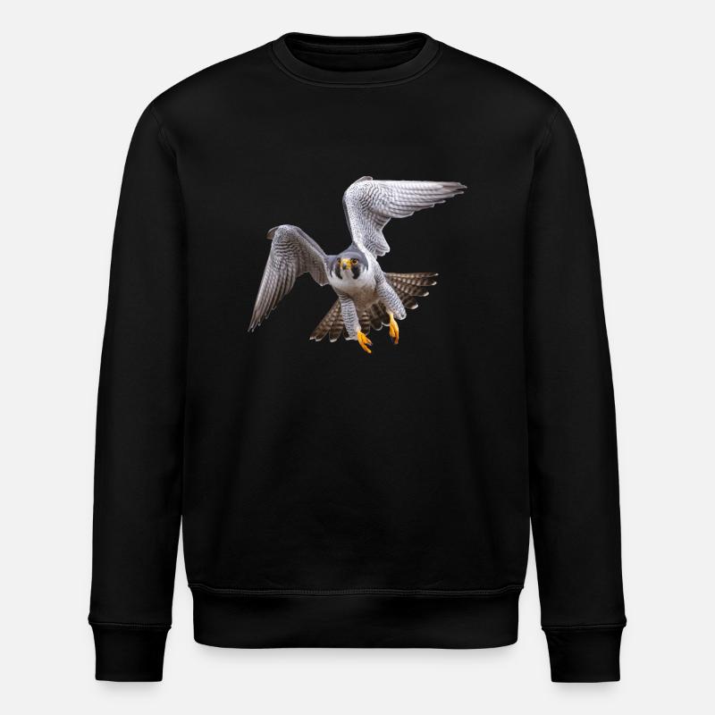 Faucon pèlerin en vol - Sweat bio ROLLER Stanley/Stella Unisexe - noir