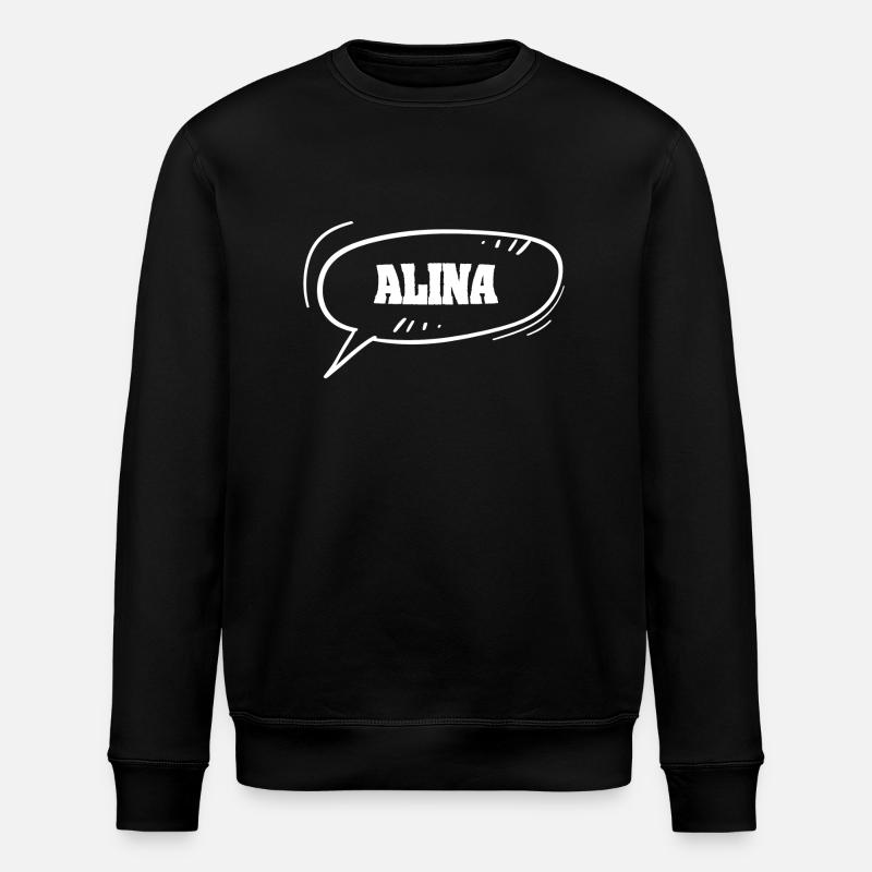 First name Alina - Stanley/Stella ROLLER Unisex Organic Sweatshirt - black