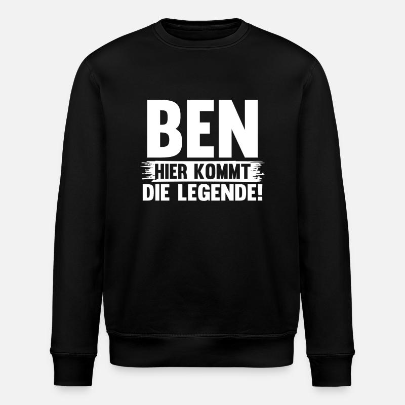 First name Ben - Stanley/Stella ROLLER Unisex Organic Sweatshirt - black