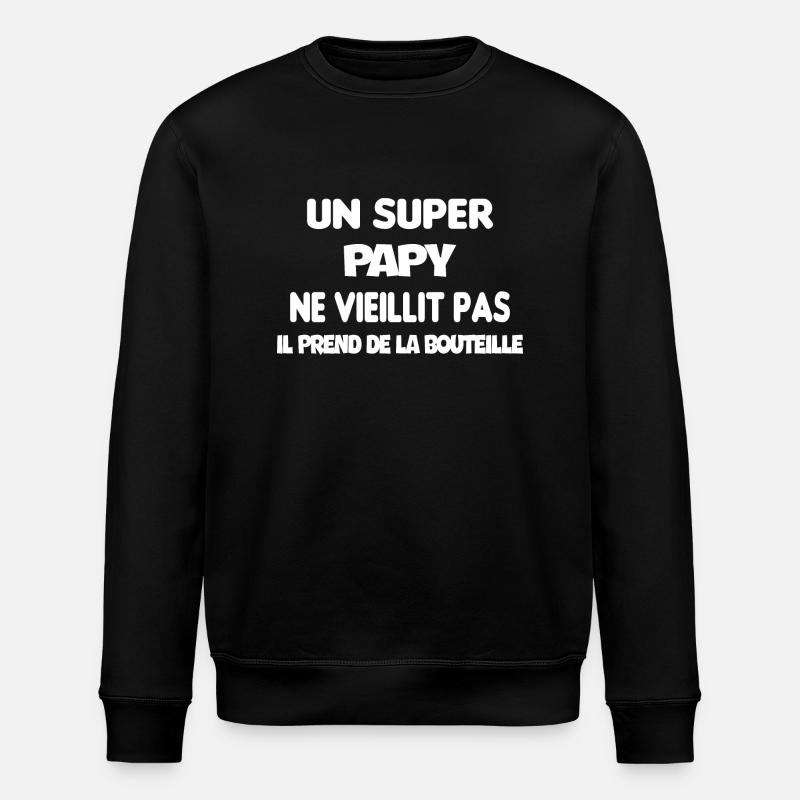 Super papy - Sweat bio ROLLER Stanley/Stella Unisexe - noir