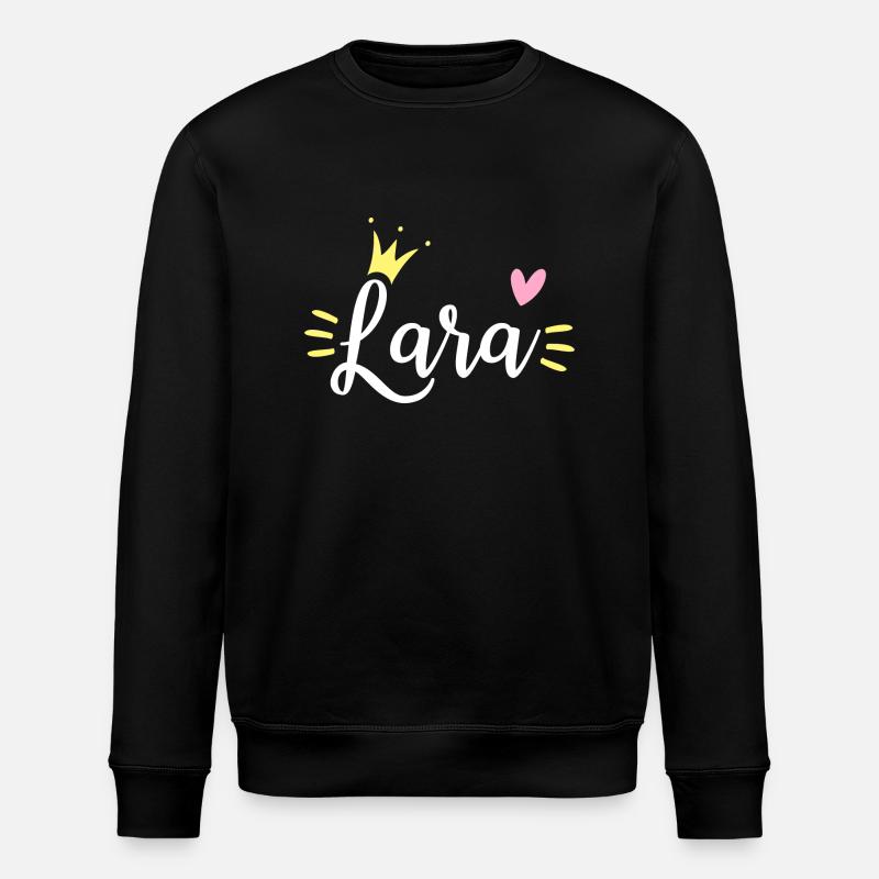 Lara Name Crown - Stanley/Stella ROLLER Unisex Organic Sweatshirt - black