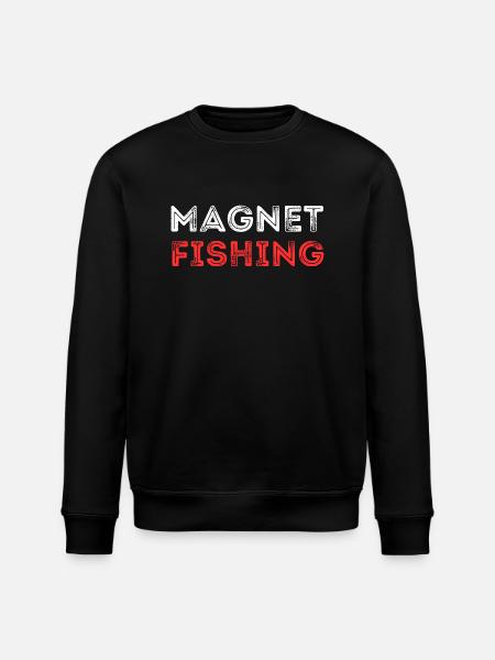 MAGNET FISHING METAL WORDS - Stanley/Stella ROLLER Unisex Organic Sweatshirt - black
