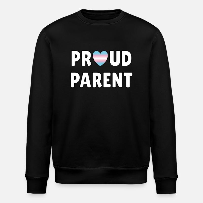 Stolze Eltern - Trans Flag - Stanley/Stella Unisex Bio-Sweatshirt ROLLER - Schwarz