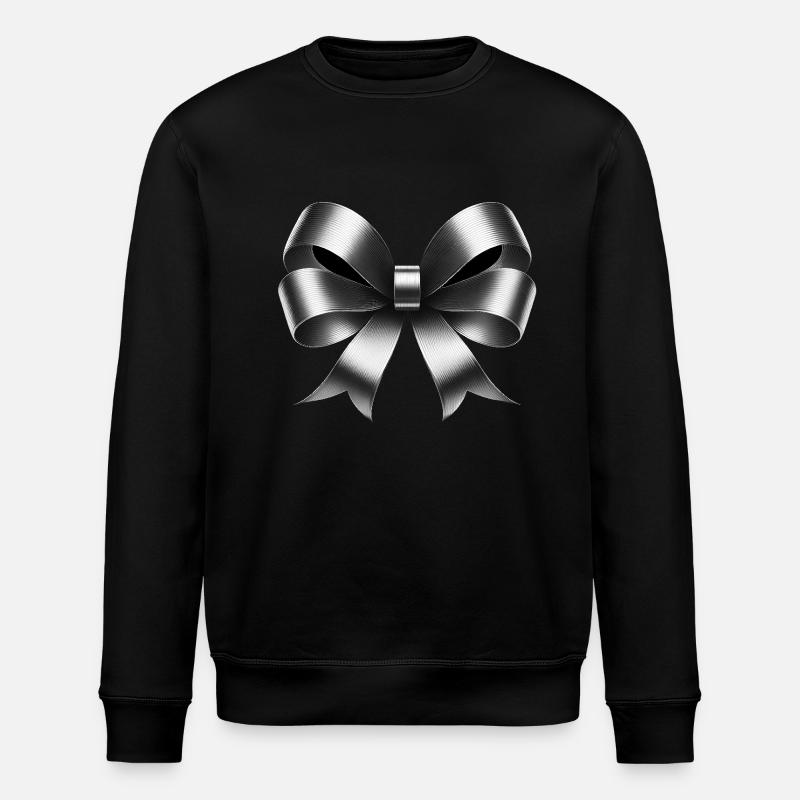 Silver ribbon - Stanley/Stella ROLLER Unisex Organic Sweatshirt - black