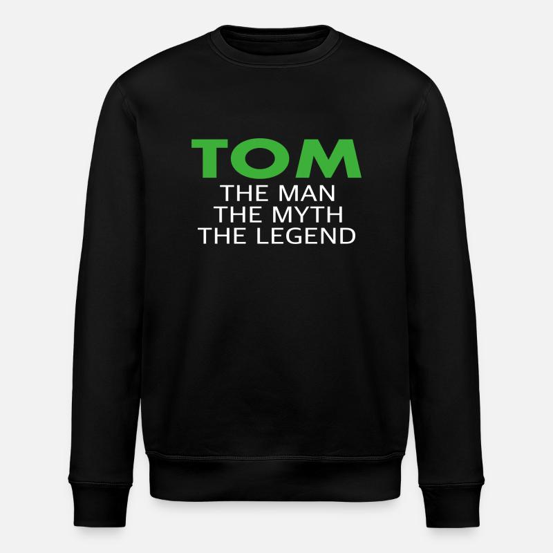 Tom lustiger Spruch Geschenk - Stanley/Stella Unisex Bio-Sweatshirt ROLLER - Schwarz