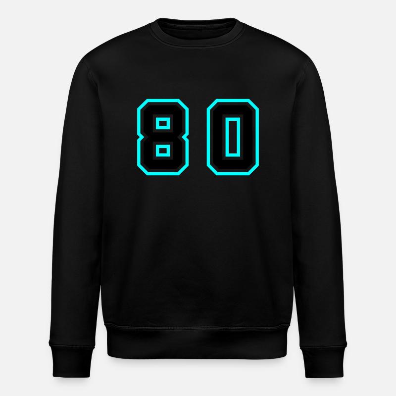 80 Number Symbol - Stanley/Stella ROLLER Unisex Organic Sweatshirt - black