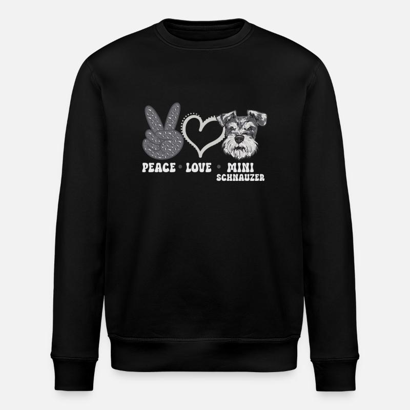 Zwergschnauzer Hund Schnauzer - Stanley/Stella Unisex Bio-Sweatshirt ROLLER - Schwarz