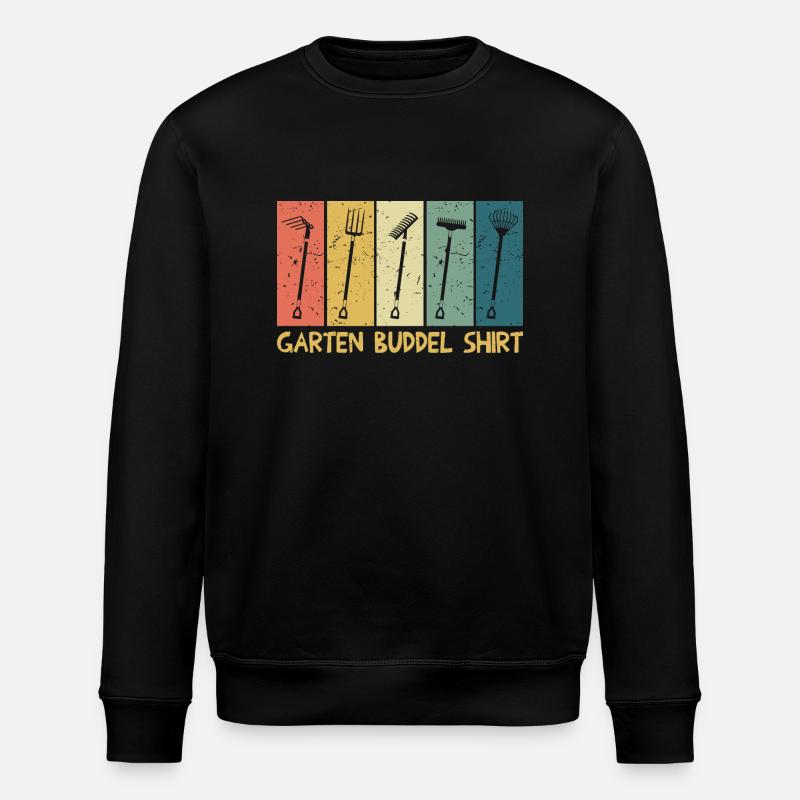 Garten Buddel Gärtner - Stanley/Stella Unisex Bio-Sweatshirt ROLLER - Schwarz