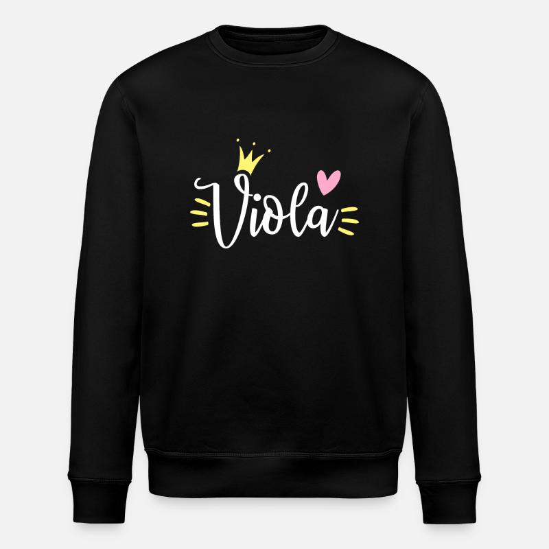 Viola Name Krone - Stanley/Stella Unisex Bio-Sweatshirt ROLLER - Schwarz