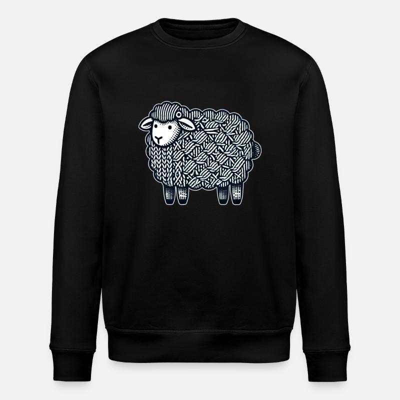 Knitted Sheep - Stanley/Stella Unisex Bio-Sweatshirt ROLLER - Schwarz